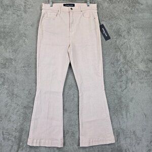 Veronica Beard Jeans Womens 31 Pink Haze Carson Ankle Flare High Rise Stretch